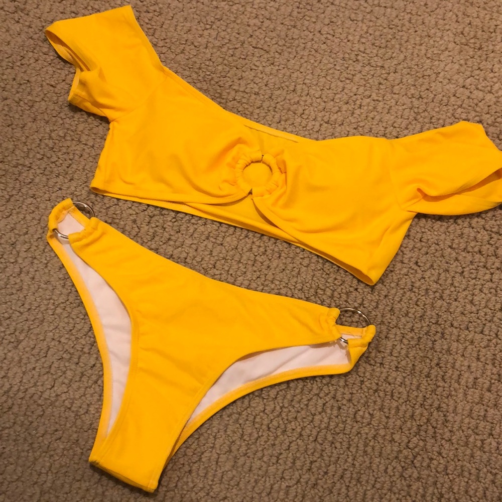 Brand New Yellow Off the Shoulder Bikini